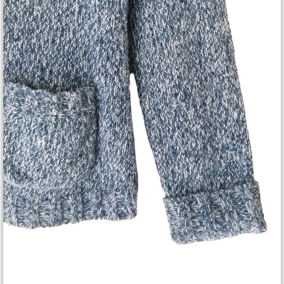 Y2K Jones New York Blue Knitted Collared Jacket With Pockets, Size Medium - Picture 6 of 16